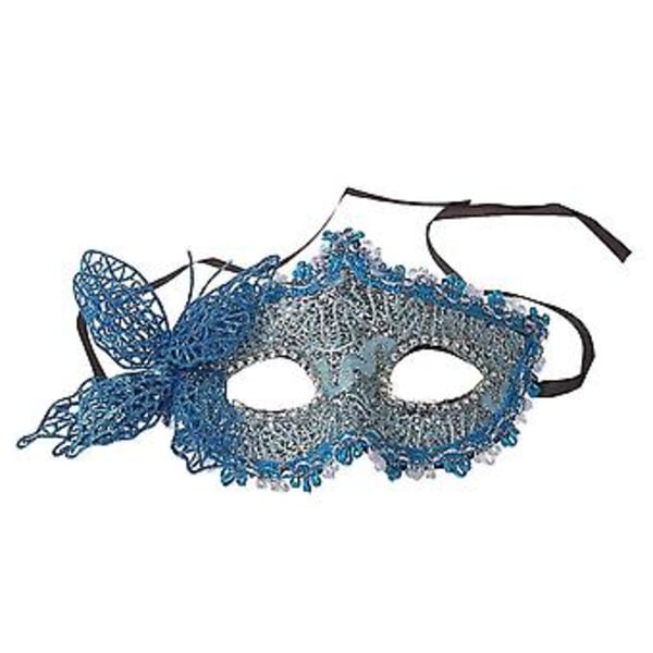 Sexig Spetsmask för Kvinnor, Venetiansk Maskeradbal, Karneval, Ansikte, Öga (blå)
