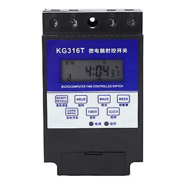 SK-02 Mikrotietokoneen Aikakytkin Ajastusviiverele kotitalouskäyttöön 12V 10A