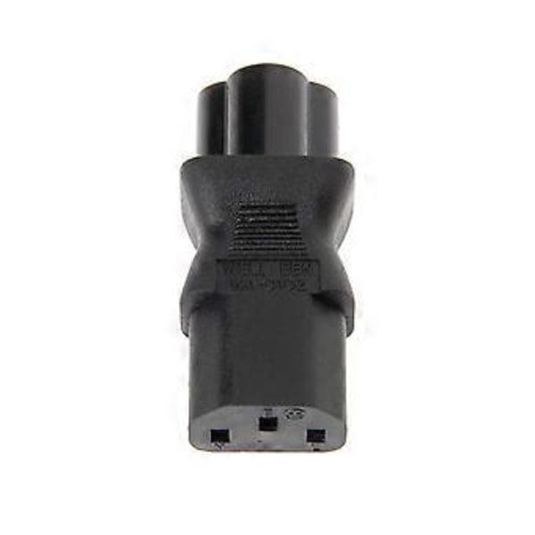 IEC 320 C13 Hona Till C6 Hane 3-Pin Klöverblad Kontakt Konverterare AC Strömadapter