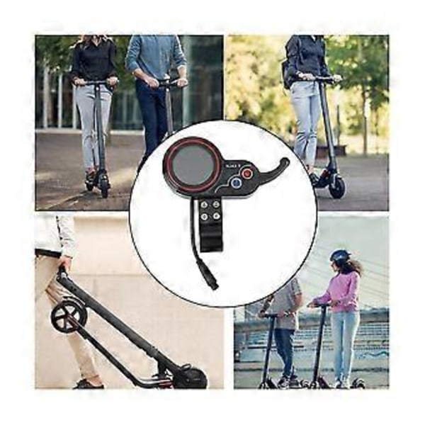 Njax-t Elektrisk Scooter Instrumentpanel Mätare 36v 48v Justerbar+knapp 6pin För Elektrisk Scooter