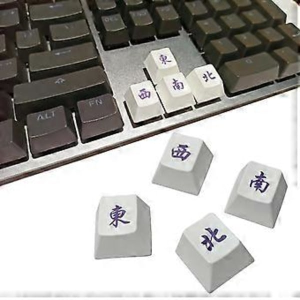 4 stk. PBT for Key Caps Sublimering Mekanisk Tastatur Caps Sparrow Mahjong Skygge Lys Keycap Sett Profil R4