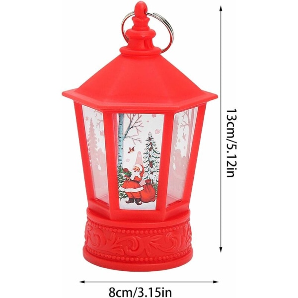 Jul Lyktor, Vintage Ljus med LED Hängande Lampa Eldfri Ljus Lampa för Jul Högtidsbordsdekorationer