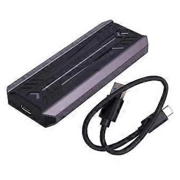 Dual Protocol SSD NVME M2 Harddisk Kabinett RGB Aluminium M.2 til USB3.1 Gen1 5Gbps Gen2 10Gbps Type C NGFF NVME Case