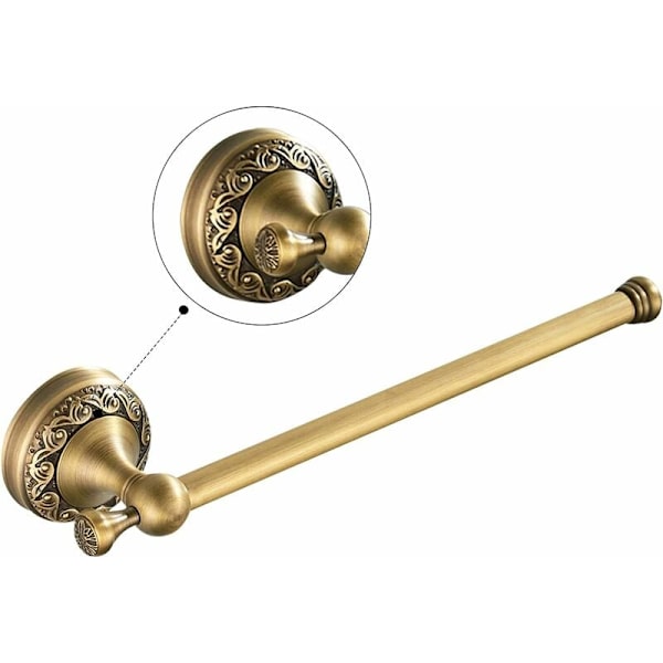 Badrumstillbehör Retro Solid Koppar Toalettpappershållare och Vävnad, Kökpapper, Minimal Klassisk med Snidad Lock Bronsbeläggning Handdukshållare