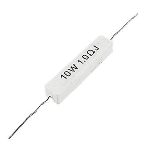 1.0 Ohm 10w Trådviklet Keramisk Cementmodstand 5 stk