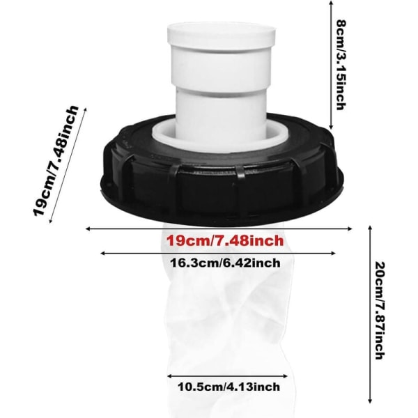 Type T Ibc Lid Filter, 165mm Washable Nylon Rainwater Filter With Lid For Ibc Rainwater Tank Dn 150
