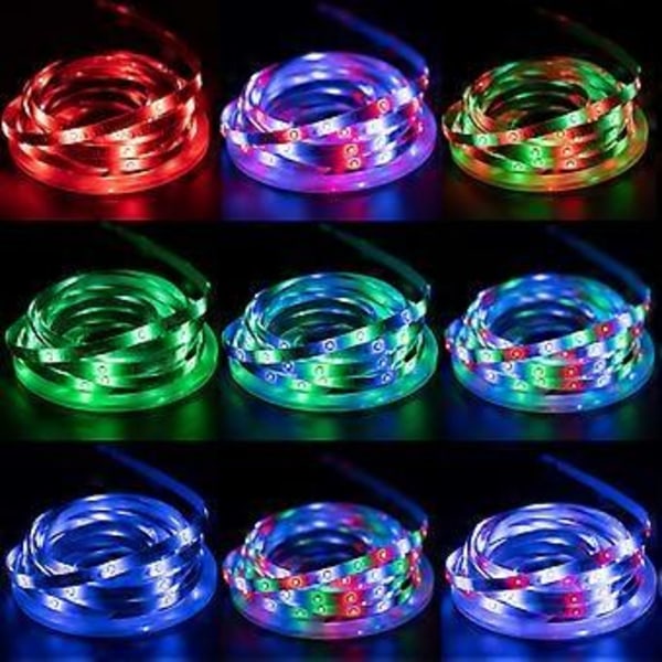 LED-lampor för TV PC Spelskärm TV LED Bakgrundsbelysning Fjärrkontroll Färger Ändra LED-ljusremsa USB-driven TV-belysning RGB Flerfärgade Ljusremsor