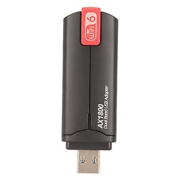1800 Mbps Dual Band WiFi-adapter med dubbla 3dBi-antenner 2,4 GHz 5 GHz USB3.0-gränssnitt WiFi 6-adapter för PC-datorer och bärbara datorer