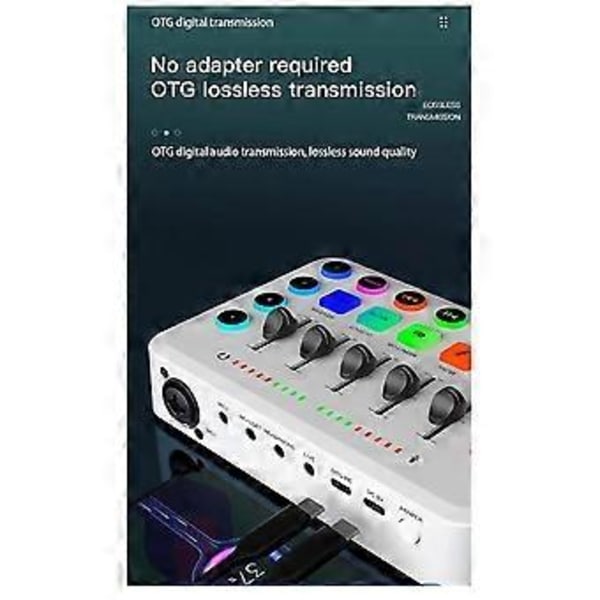 F11 Ljudkort Audio Mixer Fältkort Datorer PC Mixers Professionella Studioinspelningskit Podcasting Tillbehör-B
