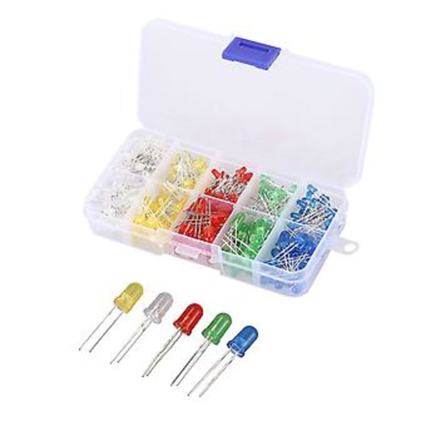 200 stk. M 5mm LED Diode Gul Rød Sortimentssett For