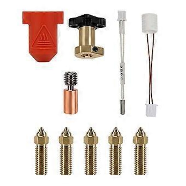 Keramisk Värmeblock Kit, 3D-skrivardelar Högtemperaturtåligt Hotend Värmeblock med 5 Munstycken för K1/K1 MAX