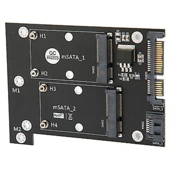 SATA Adapter, Adapterkort Dobbelt MSATA Adapterkort Harddisk Læser Tidstestet Holdbarhed
