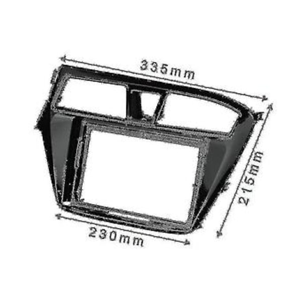 9 Tommer 2 Din Bil Stereo Radio Fascia Dash Spiller DVD Adapter Ramme Panel For I20 2014-2017