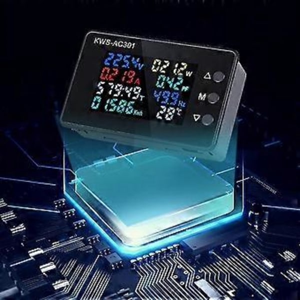 Digital Display Ström Voltmeter 50-300v Ac Wattmeter Multifunktionell Elmätare Effektdetektor