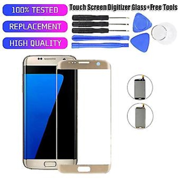 Til Galaxy S7 Edge G935 Kontakt Skærm Digitizer Glas Med Værktøj Guld