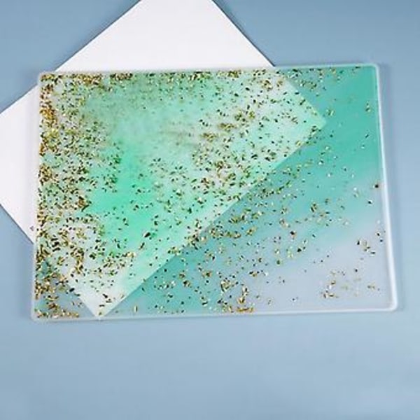 Skriveplade Epoxy Resin Form, Til DIY Ing Plade Rektangulær Form, Bordmåtte Sæt