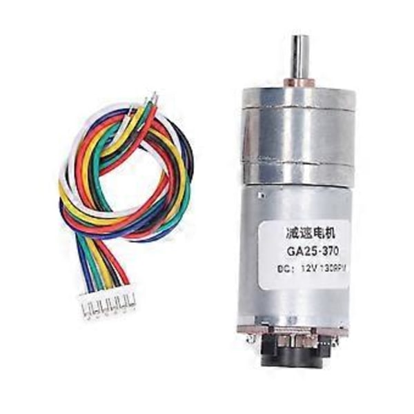 Växelmotor 12V 130RPM Metallväxel Hög Vridning Aluminiumlegering Elektronisk Komponent för Skrivare Robot