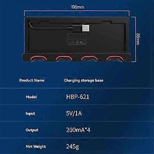 Switch Controller Oplader Dock Stand Station Holder 4I1 til Switch/OLED Spil Support Dock til Opladning