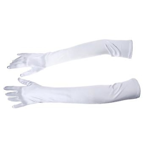 53 cm Dame Arm Satin Albuehansker For Kvelds Bryllupskostyme -