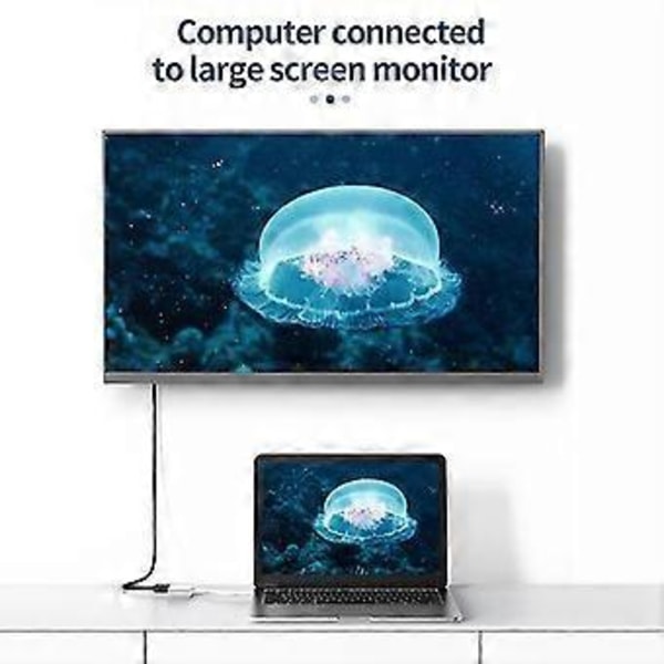 Mini Dp - VGA -sovitin 1080p Mini Displayport -kaapeli HDTV-näytölle Projektori Tabletti Kannettava tietokone