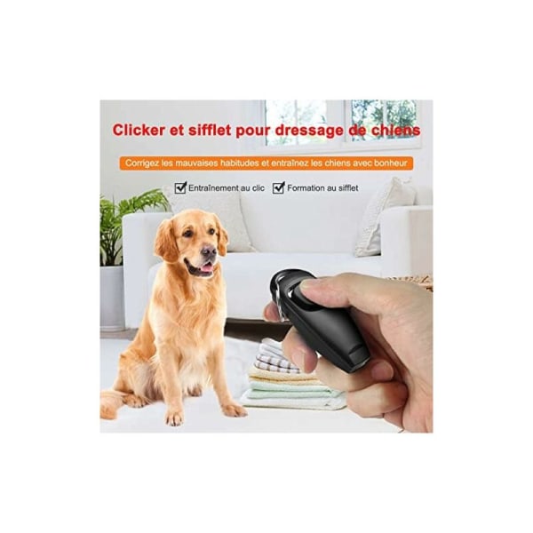 3PCS Hundklicker, 2 i 1 Hundträningsvisselklicker, Stor Knapp Hundklicker, Träningsklicker, Professionell Träningshundklicker för Hund
