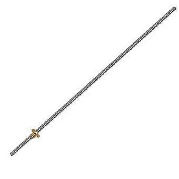500mm T8 Längdskruv och Mässingsmutter (Gänga, 2mm Stigning, 4 Startar, 8mm Ledning) för 3D-Skrivare Z-Axel