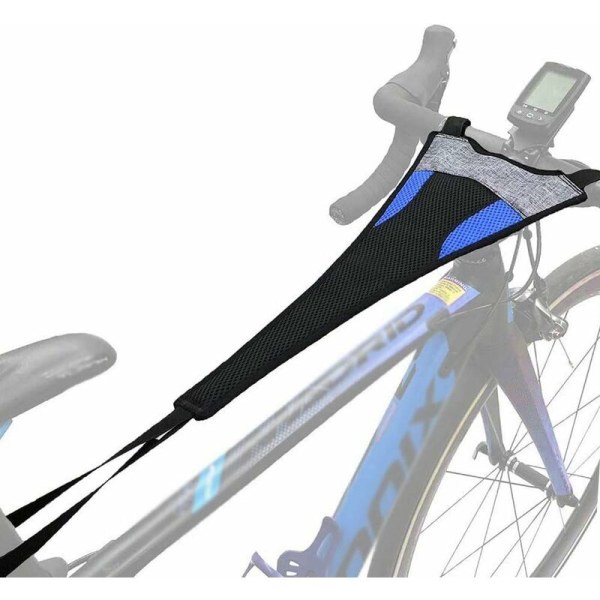 Treningssykkel til hjemmet, Svettenett for sykkel, Svettebeskyttelse for sykkelramme, Forhindre korrosjon av sykkel for innendørs sykkeltrening-Sort og Blå-Fei Y