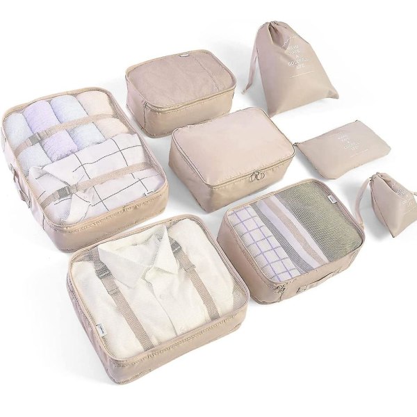 Resväska Organizer Set, Packning Kuber Kläder Väskor Skopåsar Organizer Packning Kuber Kosmetik Organizer Väskor till resväska
