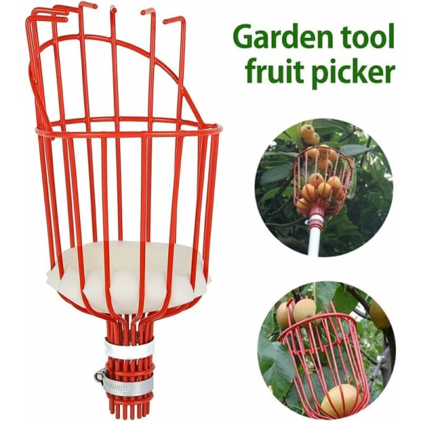 Metal frugtplukker med klo, metal frugtplukkeværktøj, haveredskaber til at høste æbler, citrusfrugter, pærer, ferskner