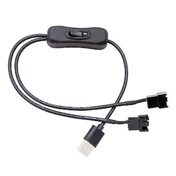 5st USB till 4-pin Omkopplarkabel Datorfläktkabel