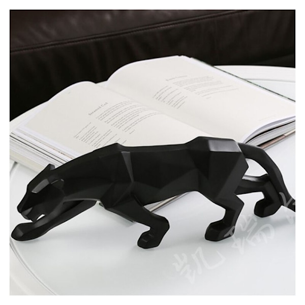 Panter Skulptur Prydnader, Panter Skulptur/Staty Modern Geometrisk Harts Leoparden Prydnader/Konst Hantverk Dekor för Hem Bibliotek Fönster Butik