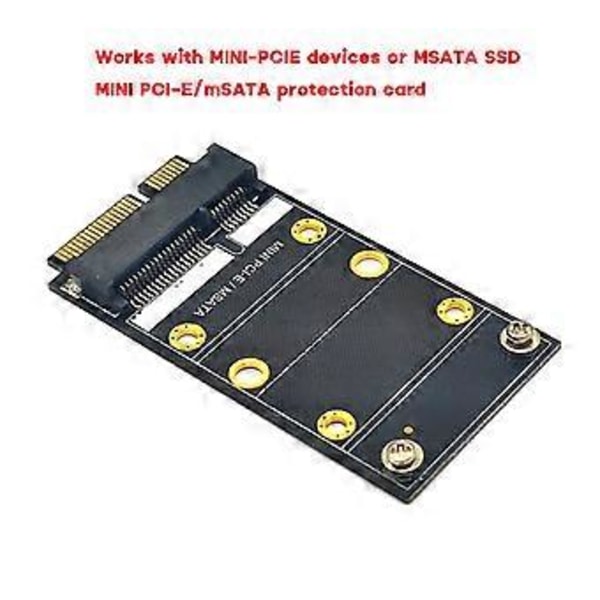 Mini PCI-E + mSATA SSD Solid State Drive -muunninkortti kannettavalle tietokoneelle