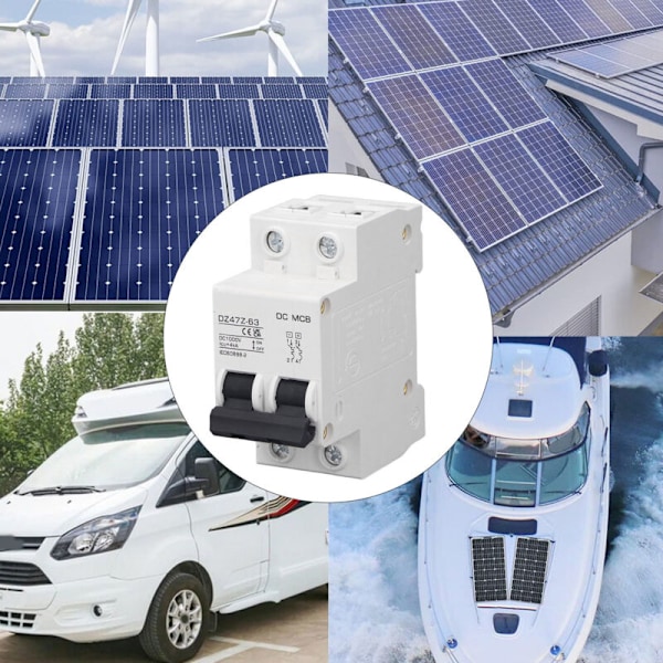 DC-kretsbrytare Överbelastningsskydd Magnetiskt system PV-kretsbrytare 2P 1000V 20A