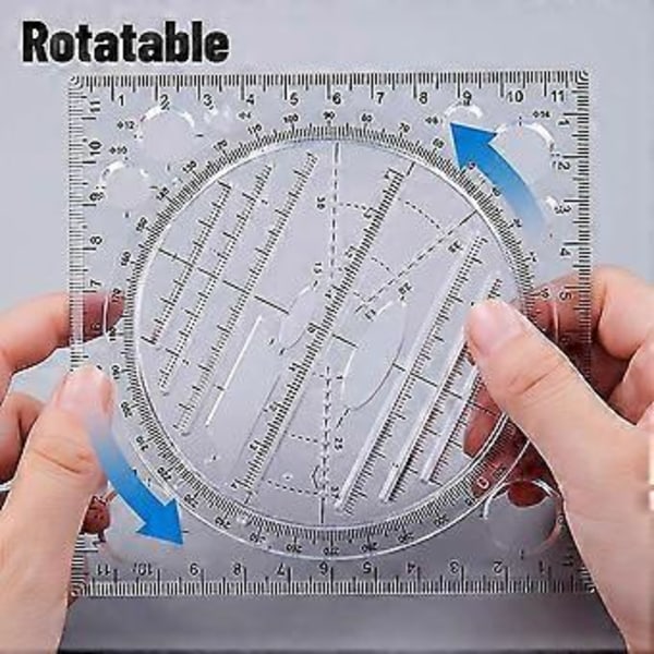 Multifunktionell ritlinjal, ritmätlinjal, snabbritlinjal, vertikal parallellinjalslinjal, rita horisontellt