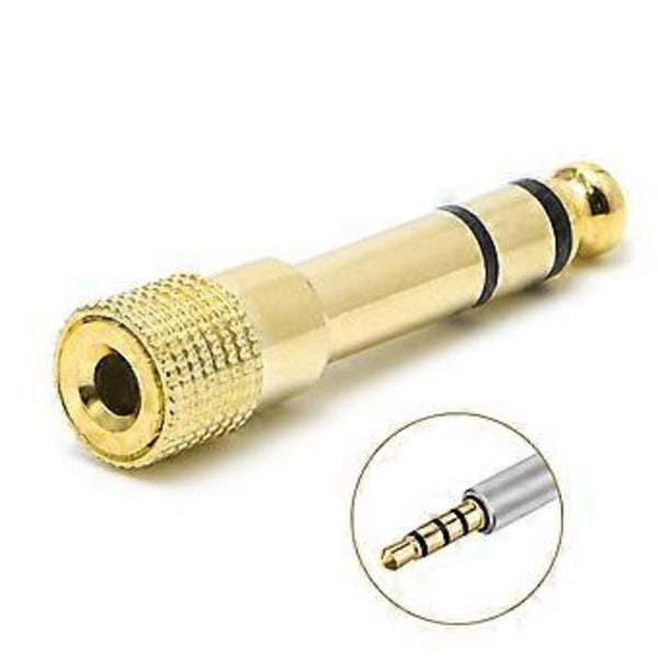 6,5 mm 1/4\" Urosliitin - 3,5 mm 1/8\" Naarasliitin Stereo Kuuloke Äänensovitin