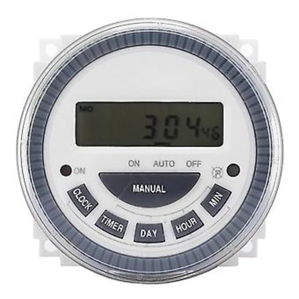 Ajastinkytkin Elektroninen LCD Digitaalinen Näyttö Ajanohjauskytkimet TM619H‑2 DC12VAC
