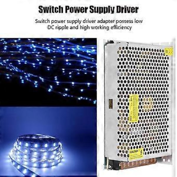 Switch Strömförsörjning Driver Adapter DC12V Aluminiumlegering LED-skärm Ljusramp 3D-skrivare(S-180-1212v 15a 180WAC110/220V15% )