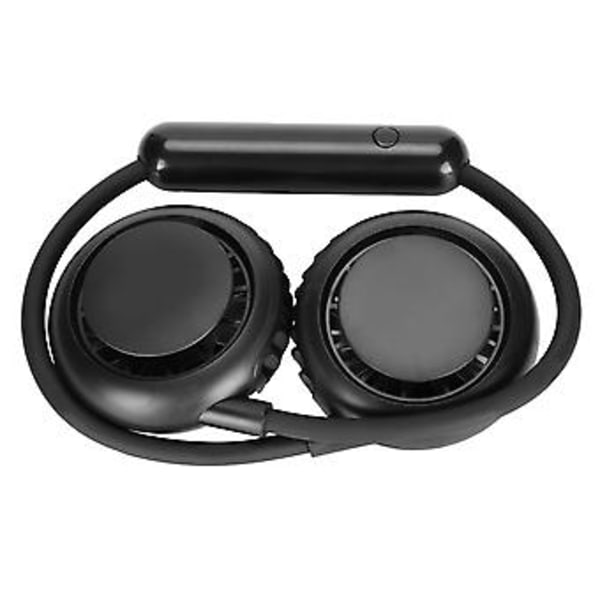 Svart Halsburen Fläkt: Mini Portabel USB-Fläkt för Utomhussporter