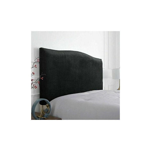 Elastic headboard cover for headboard -150 cm-for headboard 140-170 cm（black)