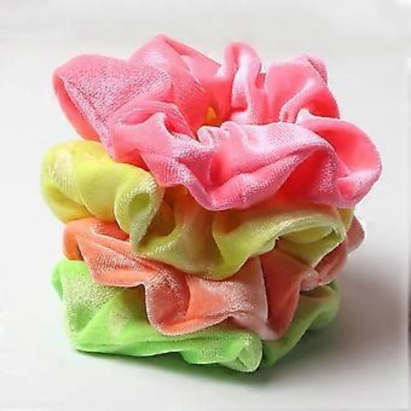 8 kpl Velvet Scrunchies -hiuslenkkejä, joustavat hiusnauhat, pehmeät hiuslenkit, poninhäntäpidikkeet, hiustarvikkeet (4-d-1)