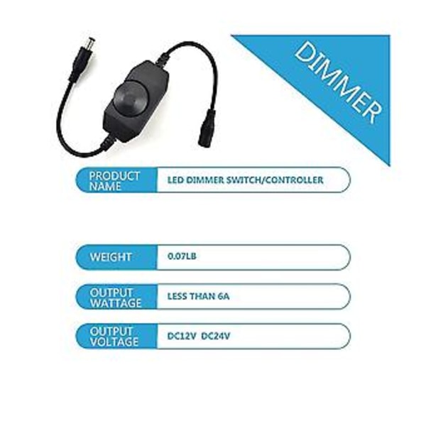 3 stk. 12v-24v S Lysdæmper S 2a Pwm Lysdæmper Inline Lysdæmper S Til Led