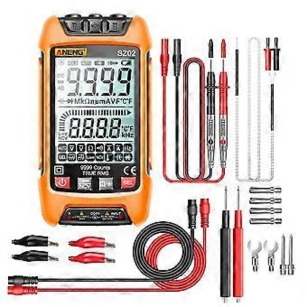 Sz02 Smart Digital Multimeter 6000 Räknar True Auto Elektrisk Kapacitansmätare Temp Transistor T