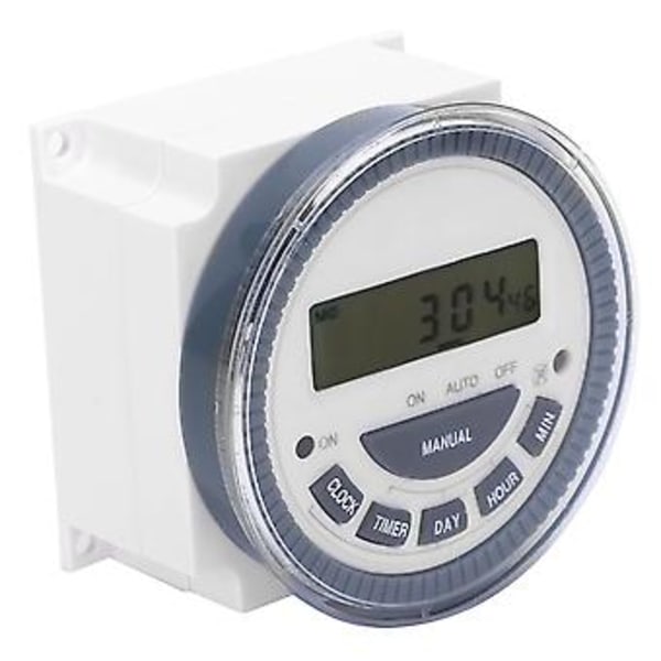 Ajastinkytkin Elektroninen LCD Digitaalinen Näyttö Ajanohjauskytkimet TM619H‑2 DC12VAC