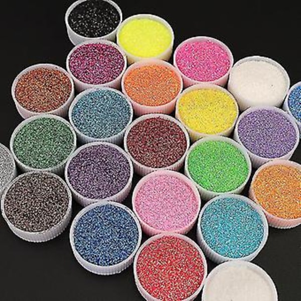 Fint Glittersett, 24 stk. Neglglitter Ristekrukker For Kunsthåndverk Maling