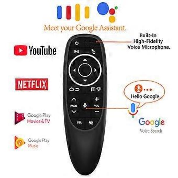 G10S Pro Röststyrning 2.4G RF Trådlös Luftmus Gyroskop Trådlös Smart Fjärrkontroll Bakgrundsbelyst För Android TV Box PC