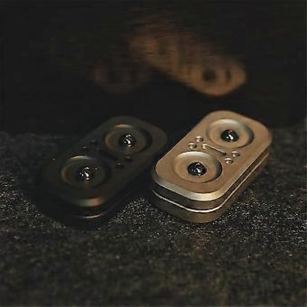 Uggla Fidget Rotate Slider EDC Vuxen Metall Ångest Stress Relief Leksaker, Svart