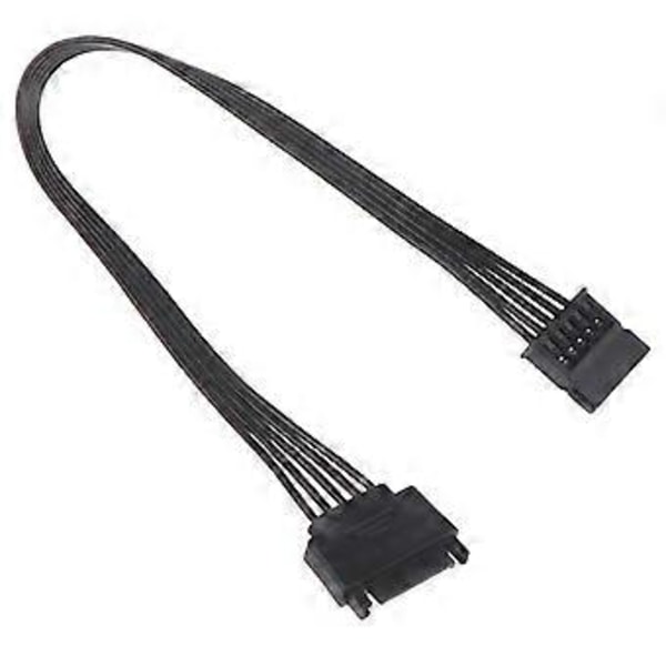 Ryra 30cm Sata 15pin Hann Til Hunn Strømforlengelseskabel Hdd Ssd Strømkabel Sata