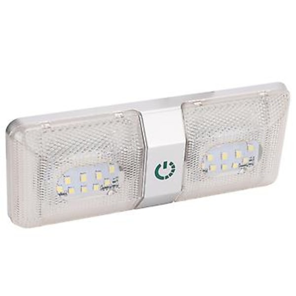 RV Dæmpbar Loftslampe, RV Loft Dobbelt Læse Camper Dobbelt Kuppel Lampe RV Loft Dobbelt Kuppel Lampe Ultra Responsiv