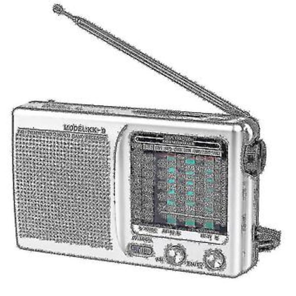 Am/fm/sw Bærbar Radio Drevet For Innendørs, Utendørs & Nødbruk Radio Med Høyttaler & Hodetelefon