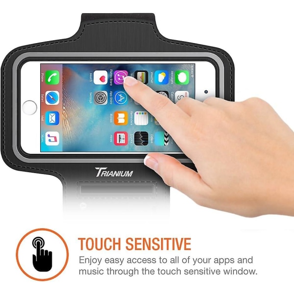 Udendørs løbe fitness touch screen mobiltelefon armbånd - Vandtæt armbånd